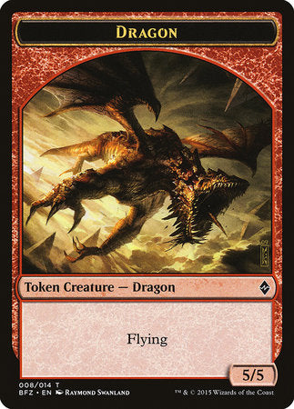 Dragon Token [Battle for Zendikar Tokens] | Exor Games Bridgewater