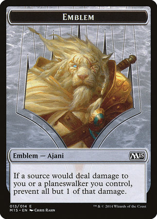 Emblem - Ajani Steadfast [Magic 2015 Tokens] | Exor Games Bridgewater