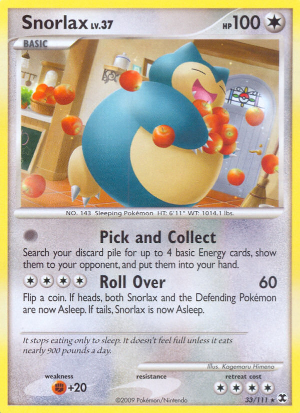 Snorlax (33/111) [Platinum: Rising Rivals] | Exor Games Bridgewater