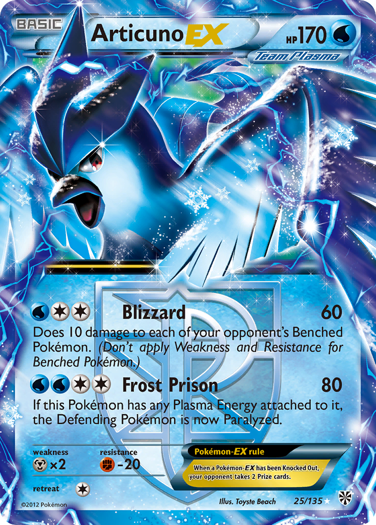 Articuno EX (25/135) [Black & White: Plasma Storm] | Exor Games Bridgewater