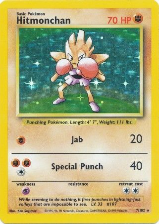 Hitmonchan (7/102) [Base Set Unlimited] | Exor Games Bridgewater