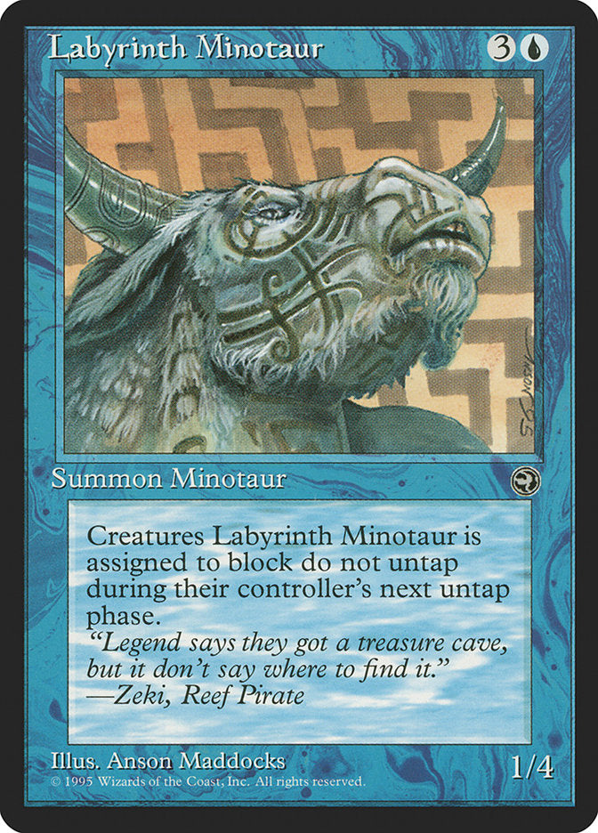 Labyrinth Minotaur (Zeki Flavor Text) [Homelands] | Exor Games Bridgewater