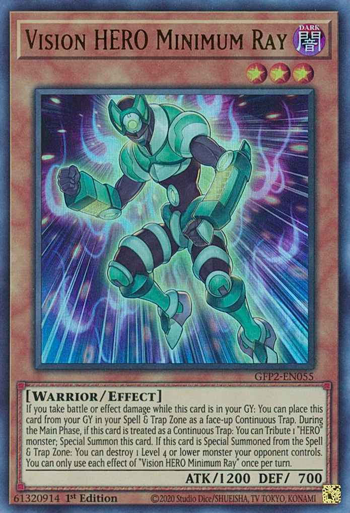 Vision HERO Minimum Ray [GFP2-EN055] Ultra Rare | Exor Games Bridgewater