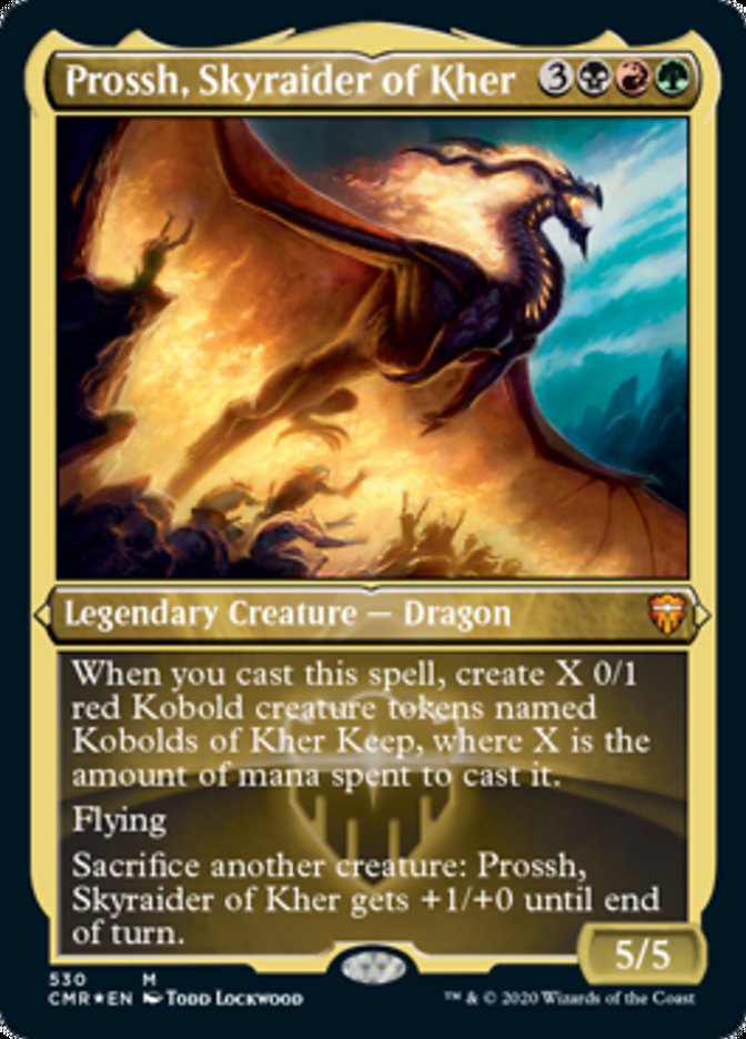 Prossh, Skyraider of Kher (Etched Foil) [Commander Legends] | Exor Games Bridgewater