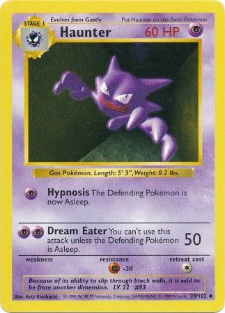 Haunter (29/102) [Base Set Shadowless Unlimited] | Exor Games Bridgewater