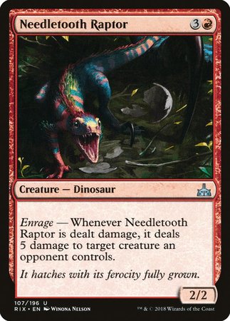 Needletooth Raptor [Rivals of Ixalan] | Exor Games Bridgewater