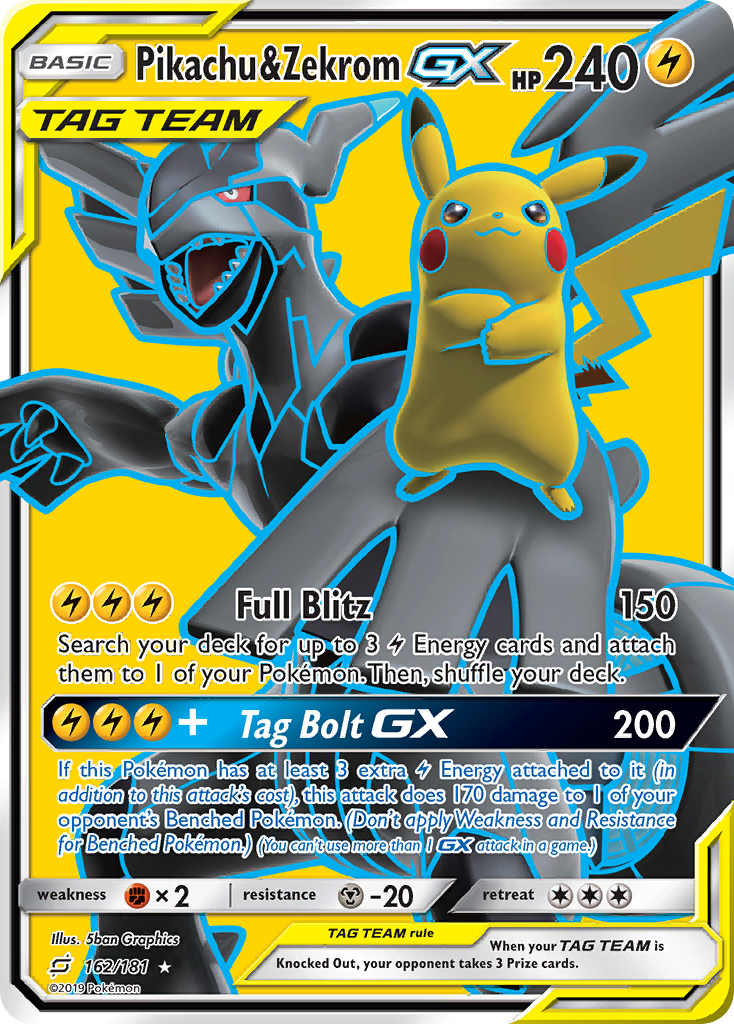 Pikachu & Zekrom GX (162/181) [Sun & Moon: Team Up] | Exor Games Bridgewater