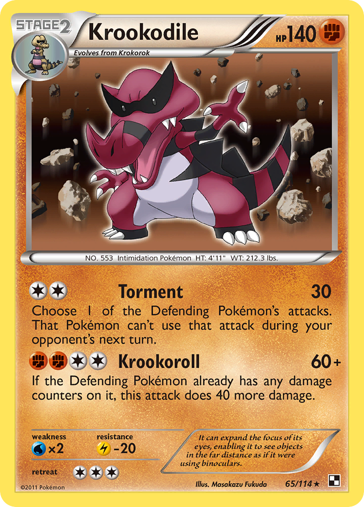 Krookodile (65/114) [Black & White: Base Set] | Exor Games Bridgewater