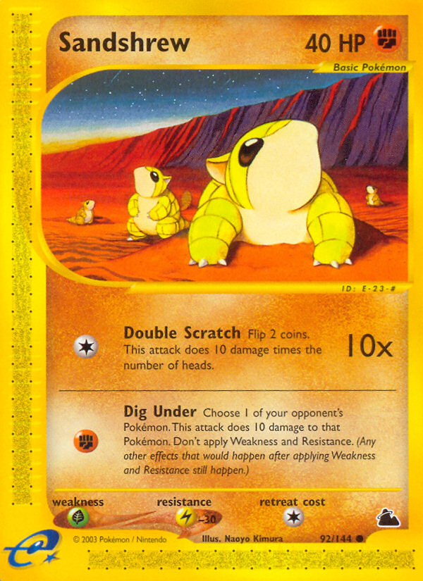 Sandshrew (92/144) [Skyridge] | Exor Games Bridgewater