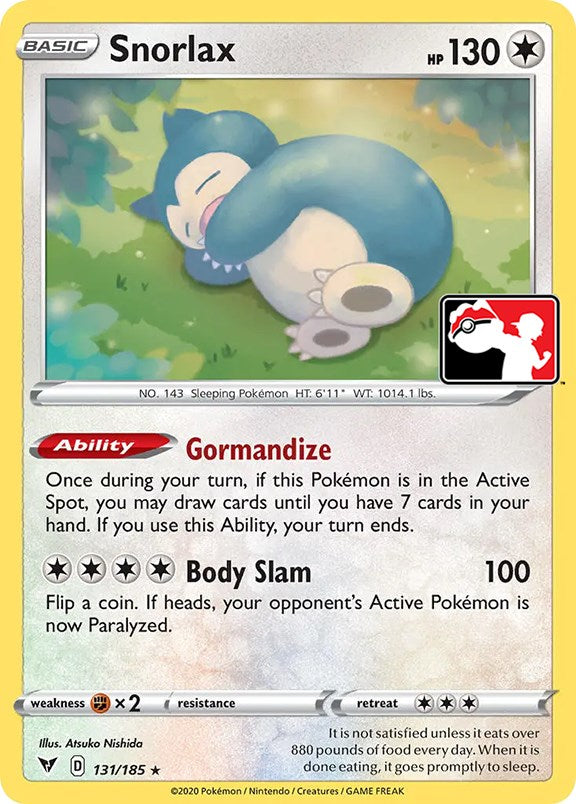 Snorlax (131/185) [Prize Pack Series One] | Exor Games Bridgewater