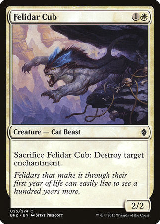 Felidar Cub [Battle for Zendikar] | Exor Games Bridgewater