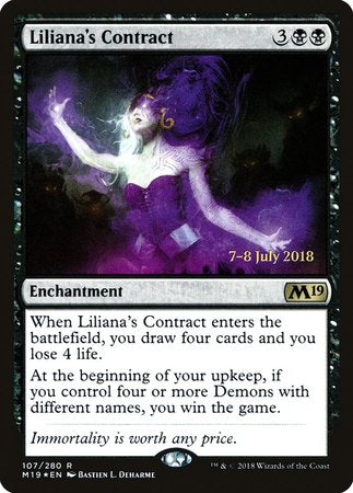 Liliana's Contract [Core Set 2019 Promos] | Exor Games Bridgewater