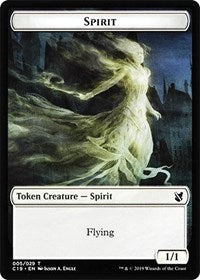 Spirit // Human Double-sided Token [Commander 2019 Tokens] | Exor Games Bridgewater