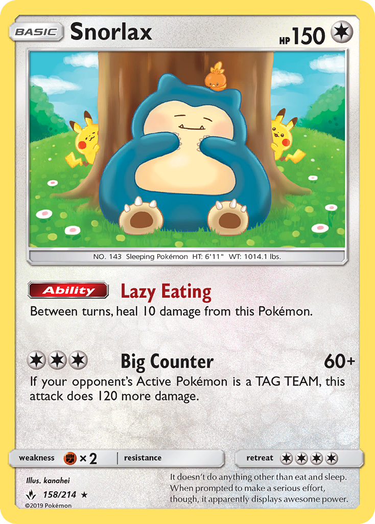 Snorlax (158/214) [Sun & Moon: Unbroken Bonds] | Exor Games Bridgewater