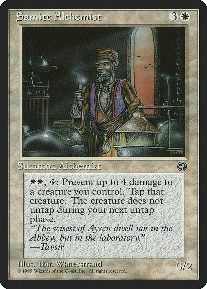 Samite Alchemist (Taysir Flavor Text) [Homelands] | Exor Games Bridgewater