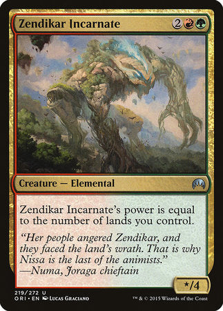 Zendikar Incarnate [Magic Origins] | Exor Games Bridgewater