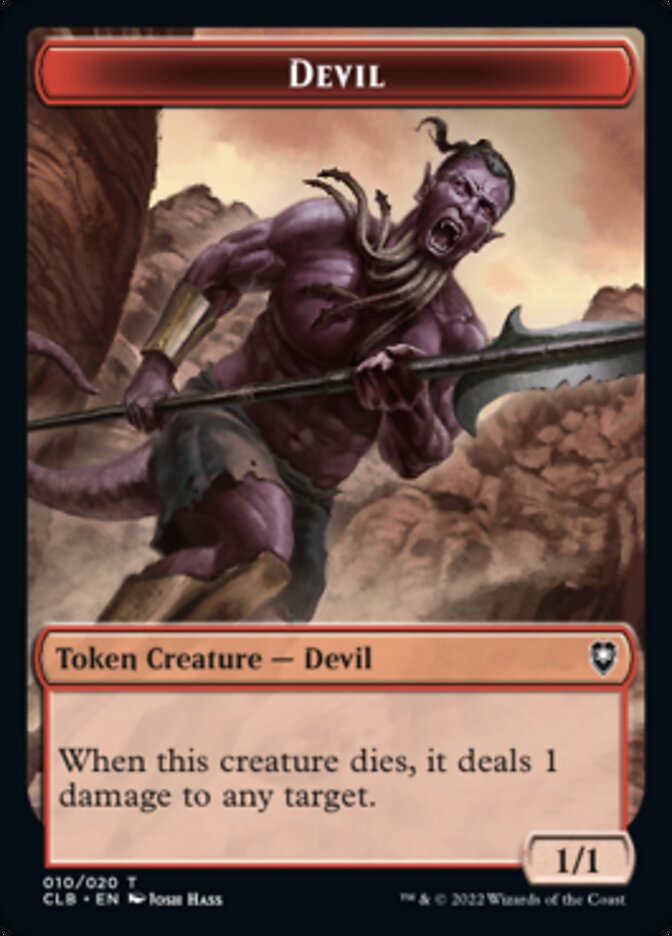 Treasure // Devil Double-sided Token [Commander Legends: Battle for Baldur's Gate Tokens] | Exor Games Bridgewater