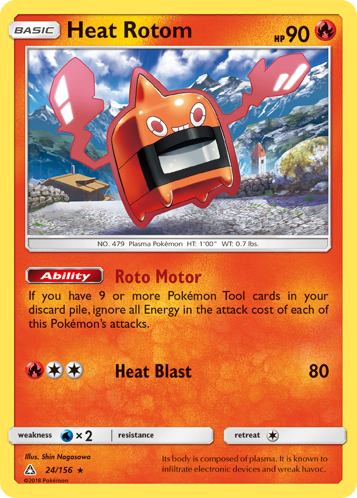 Heat Rotom (24/156) [Sun & Moon: Ultra Prism] | Exor Games Bridgewater