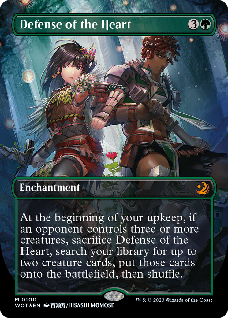 Defense of the Heart (Anime Borderless) (Confetti Foil) [Wilds of Eldraine: Enchanting Tales] | Exor Games Bridgewater