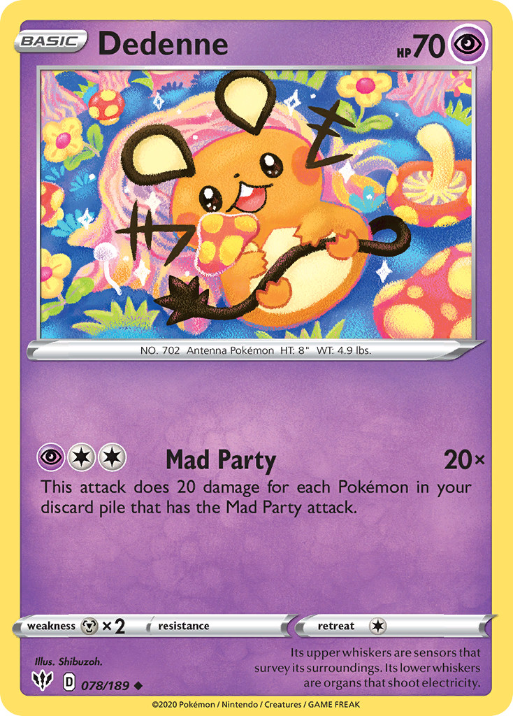 Dedenne (078/189) [Sword & Shield: Darkness Ablaze] | Exor Games Bridgewater