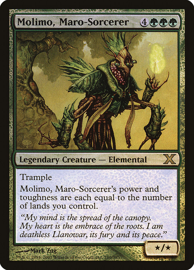 Molimo, Maro-Sorcerer (Premium Foil) [Tenth Edition] | Exor Games Bridgewater