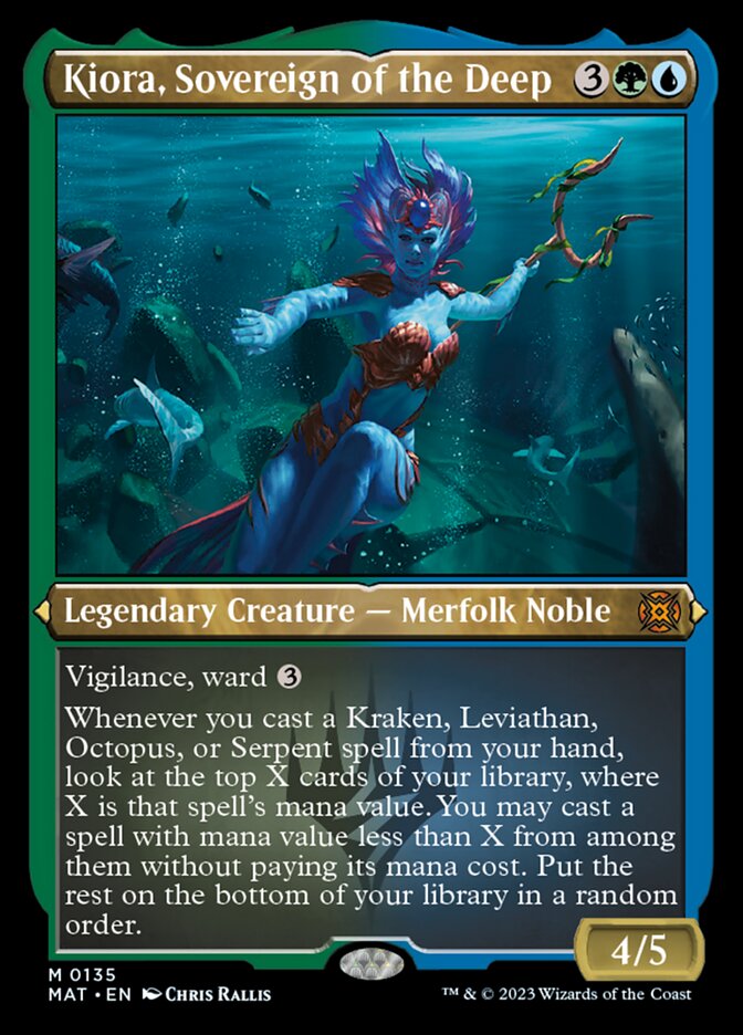 Kiora, Sovereign of the Deep (Foil Etched) [March of the Machine: The Aftermath] | Exor Games Bridgewater