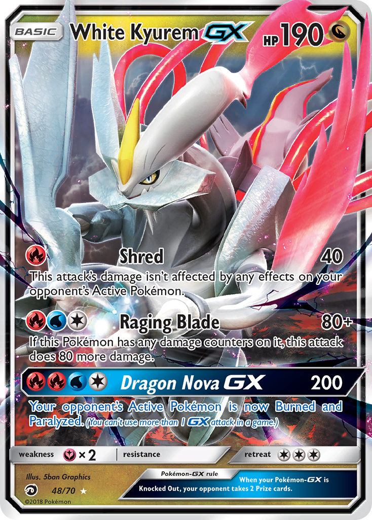 White Kyurem GX (48/70) [Sun & Moon: Dragon Majesty] | Exor Games Bridgewater