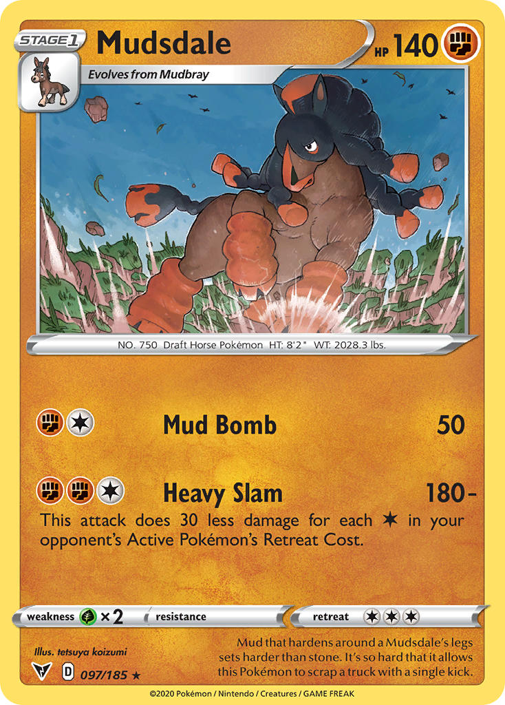 Mudsdale (097/185) [Sword & Shield: Vivid Voltage] | Exor Games Bridgewater