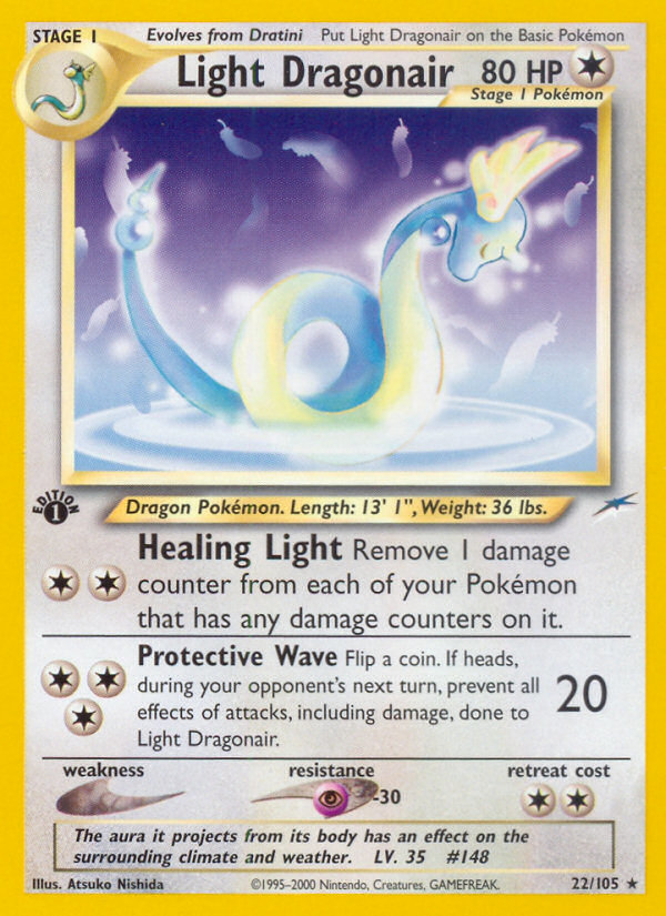 Light Dragonair (22/105) [Neo Destiny 1st Edition] | Exor Games Bridgewater