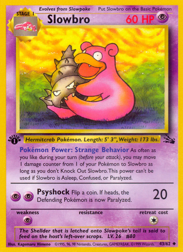 Slowbro (43/62) [Fossil 1st Edition] | Exor Games Bridgewater