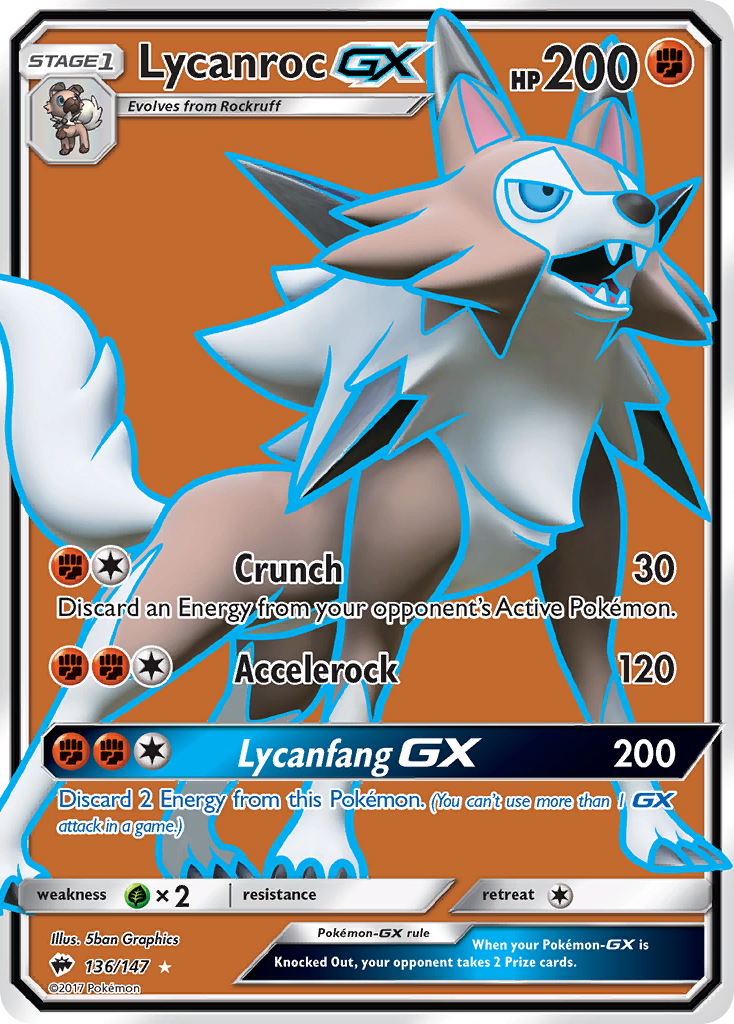 Lycanroc GX (136/147) [Sun & Moon: Burning Shadows] | Exor Games Bridgewater