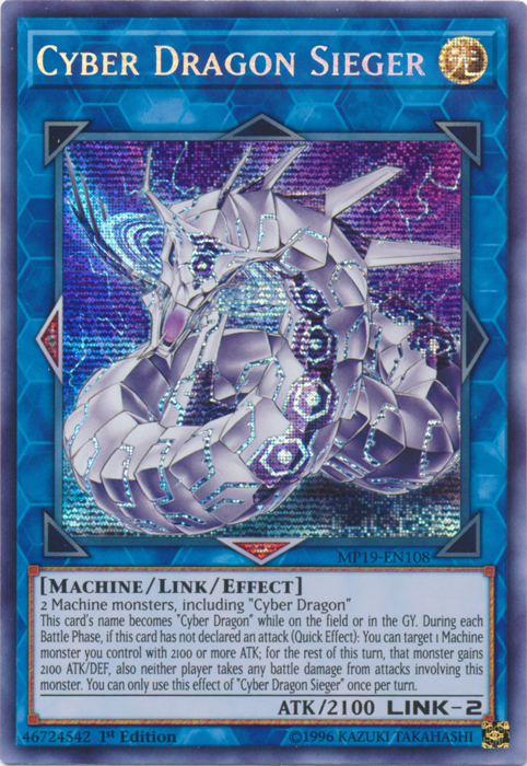 Cyber Dragon Sieger [MP19-EN108] Prismatic Secret Rare | Exor Games Bridgewater
