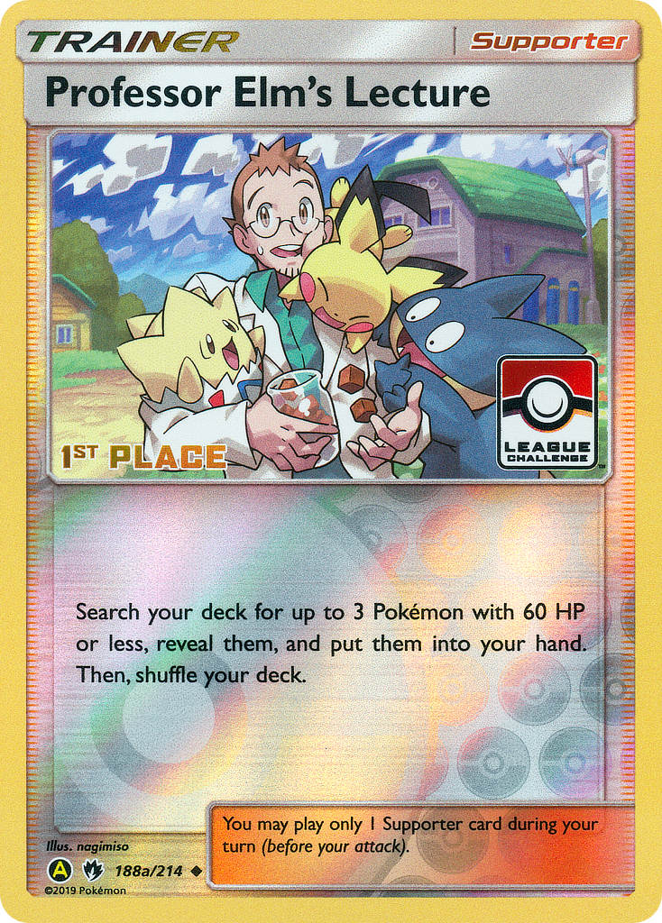 Professor Elm's Lecture (188a/214) (League Promo 1st Place) [Sun & Moon: Lost Thunder] | Exor Games Bridgewater