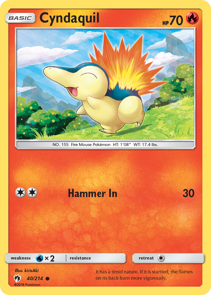 Cyndaquil (40/214) [Sun & Moon: Lost Thunder] | Exor Games Bridgewater