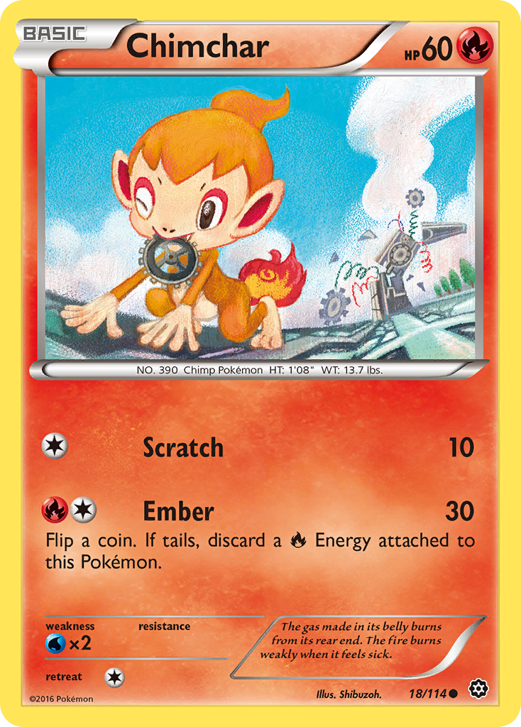 Chimchar (18/114) [XY: Steam Siege] | Exor Games Bridgewater