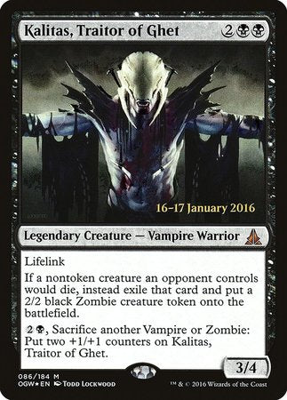 Kalitas, Traitor of Ghet [Oath of the Gatewatch Promos] | Exor Games Bridgewater