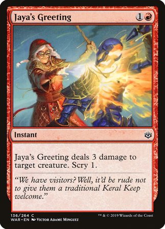 Jaya's Greeting [War of the Spark] | Exor Games Bridgewater