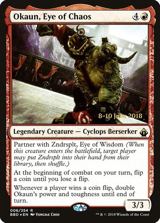 Okaun, Eye of Chaos [Battlebond Promos] | Exor Games Bridgewater