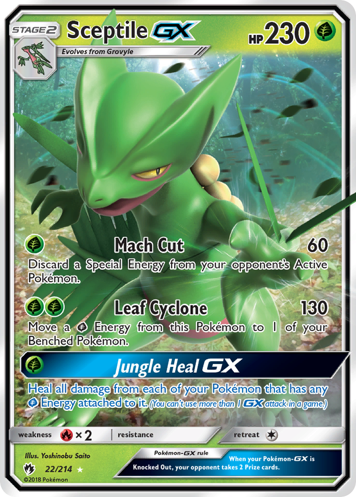 Sceptile GX (22/214) [Sun & Moon: Lost Thunder] | Exor Games Bridgewater