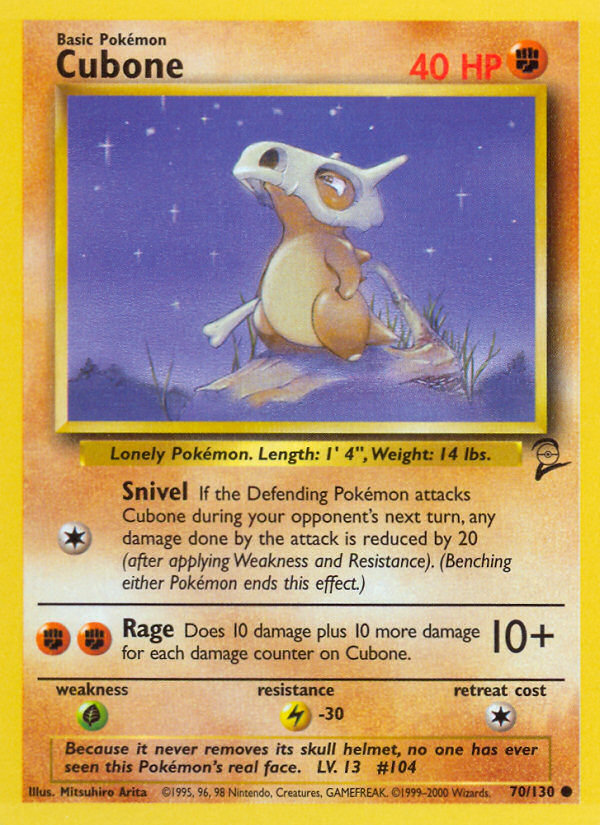 Cubone (70/130) [Base Set 2] | Exor Games Bridgewater