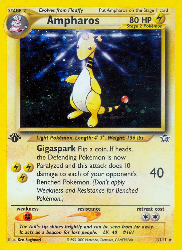 Ampharos (1/111) [Neo Genesis 1st Edition] | Exor Games Bridgewater