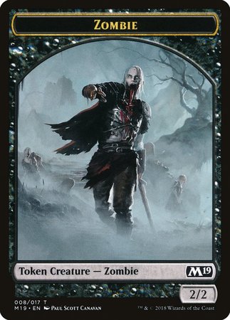 Zombie Token [Core Set 2019 Tokens] | Exor Games Bridgewater