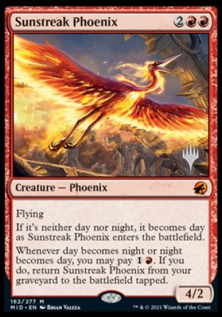 Sunstreak Phoenix (Promo Pack) [Innistrad: Midnight Hunt Promos] | Exor Games Bridgewater