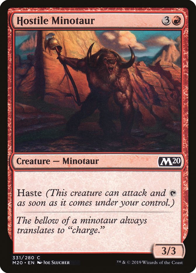 Hostile Minotaur [Core Set 2020] | Exor Games Bridgewater