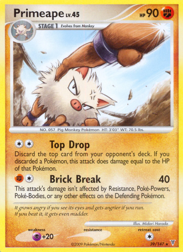 Primeape (39/147) [Platinum: Supreme Victors] | Exor Games Bridgewater