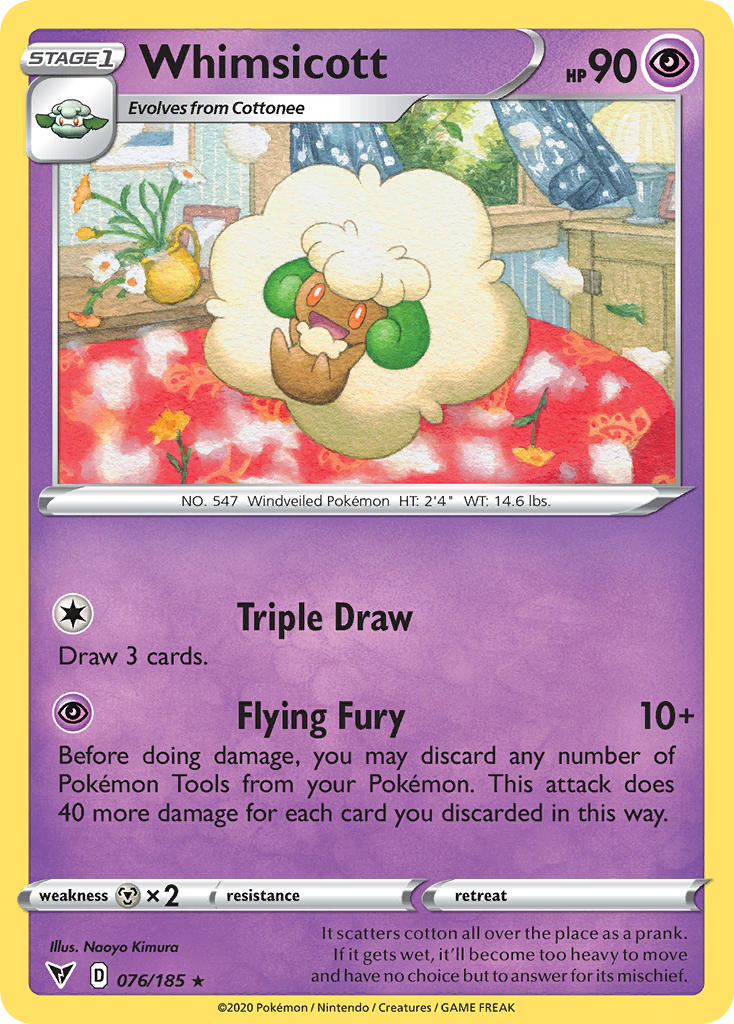 Whimsicott (076/185) [Sword & Shield: Vivid Voltage] | Exor Games Bridgewater