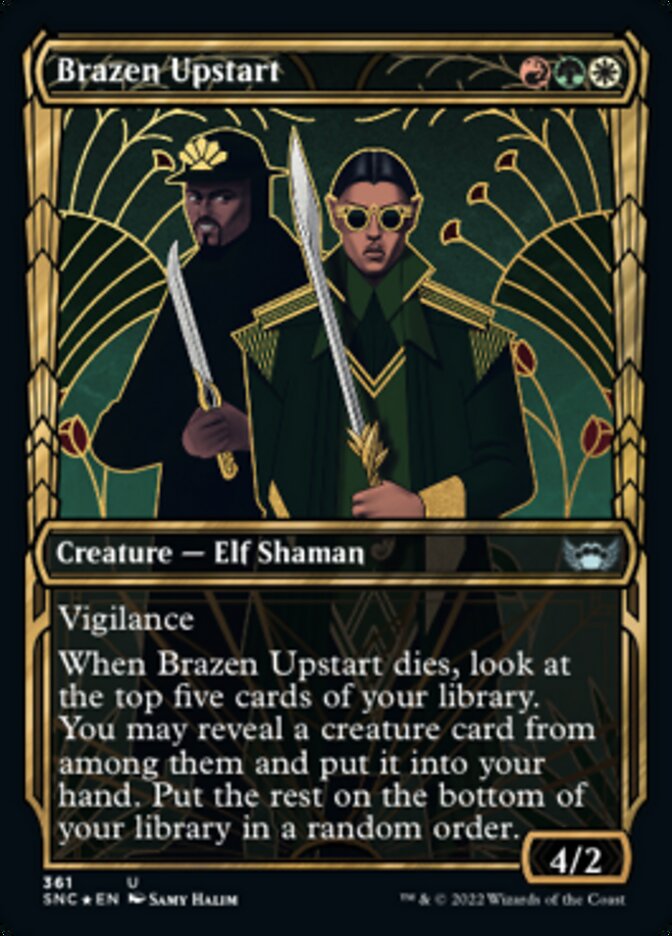 Brazen Upstart (Showcase Golden Age Gilded Foil) [Streets of New Capenna] | Exor Games Bridgewater