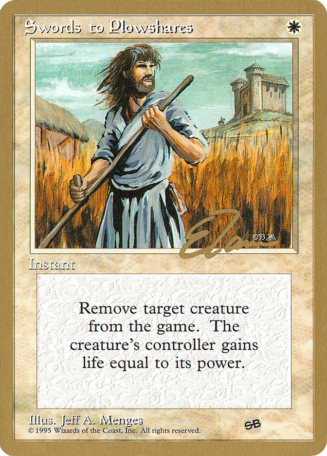 Swords to Plowshares (Eric Tam) (SB) [Pro Tour Collector Set] | Exor Games Bridgewater