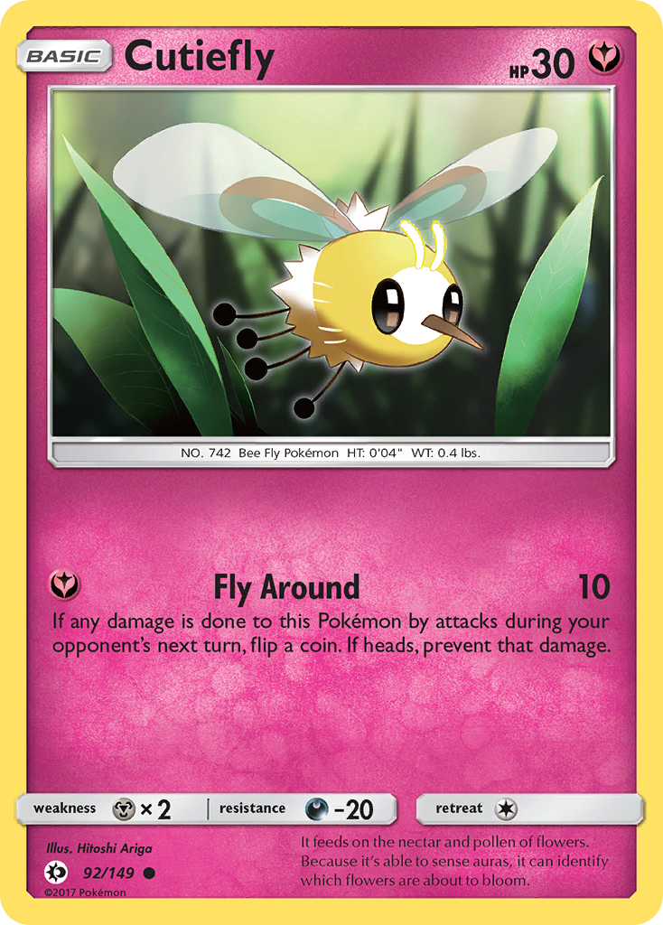 Cutiefly (92/149) [Sun & Moon: Base Set] | Exor Games Bridgewater