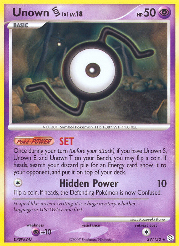 Unown S (39/132) [Diamond & Pearl: Secret Wonders] | Exor Games Bridgewater